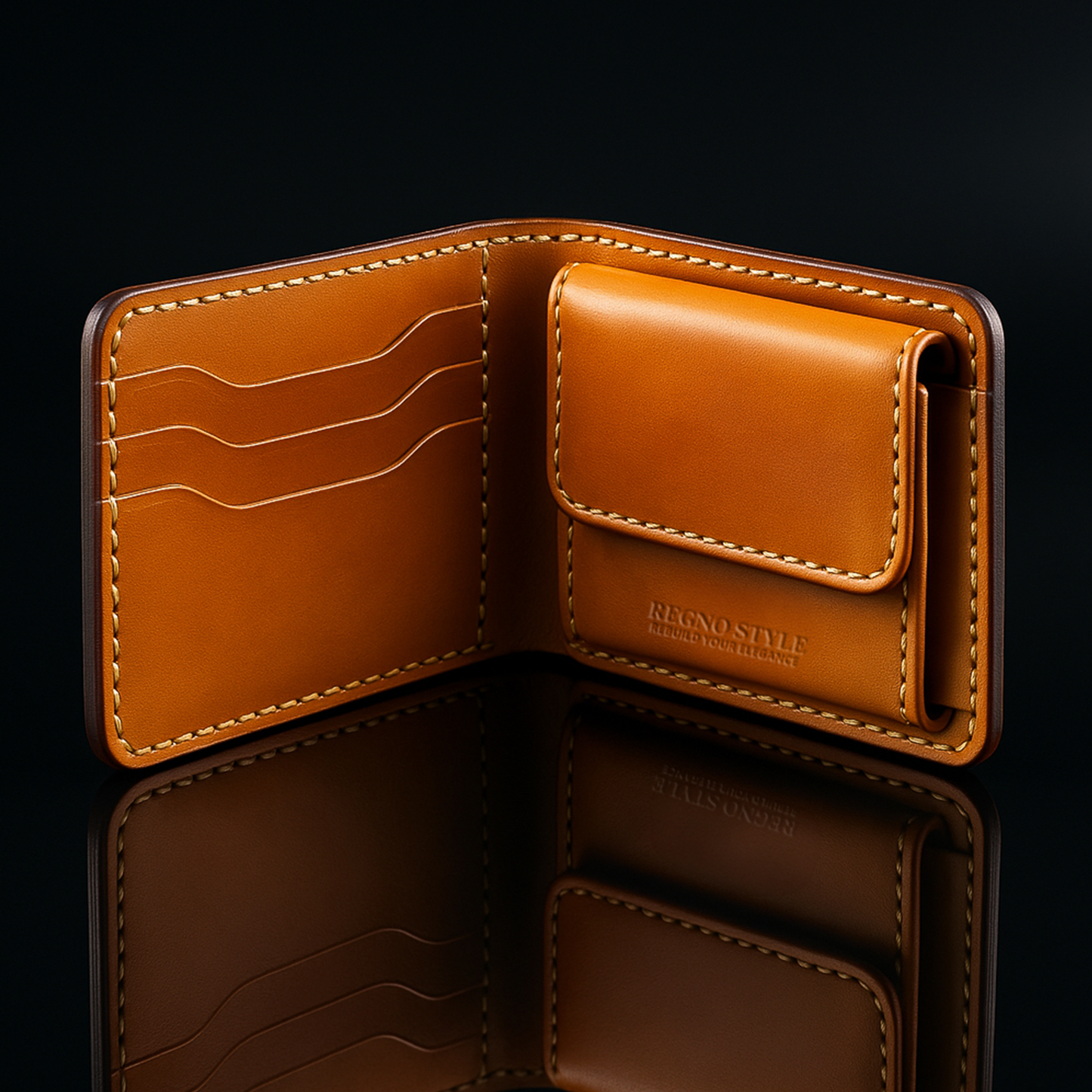 Elegant Handmade Leather Wallet with Coin Pocket