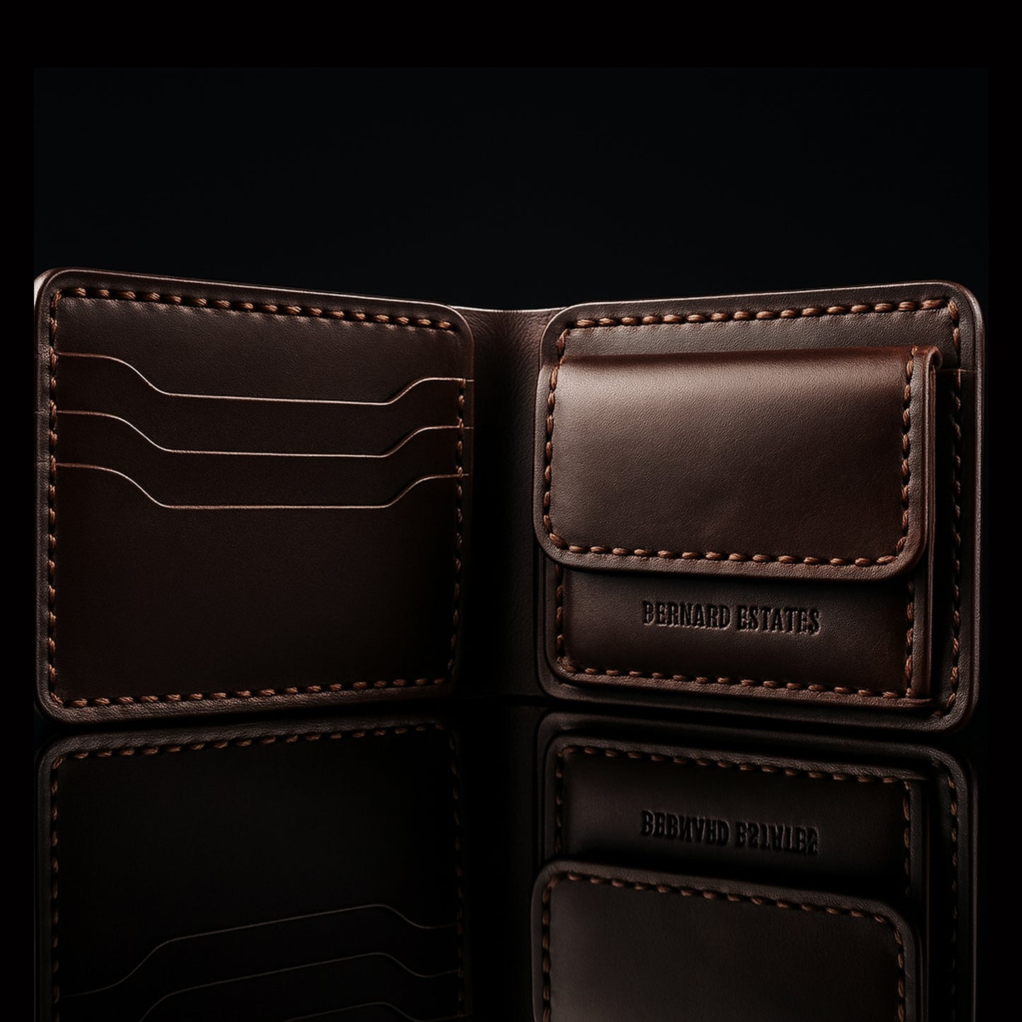 Classic Handmade Leather Wallet - with Coin Pocket