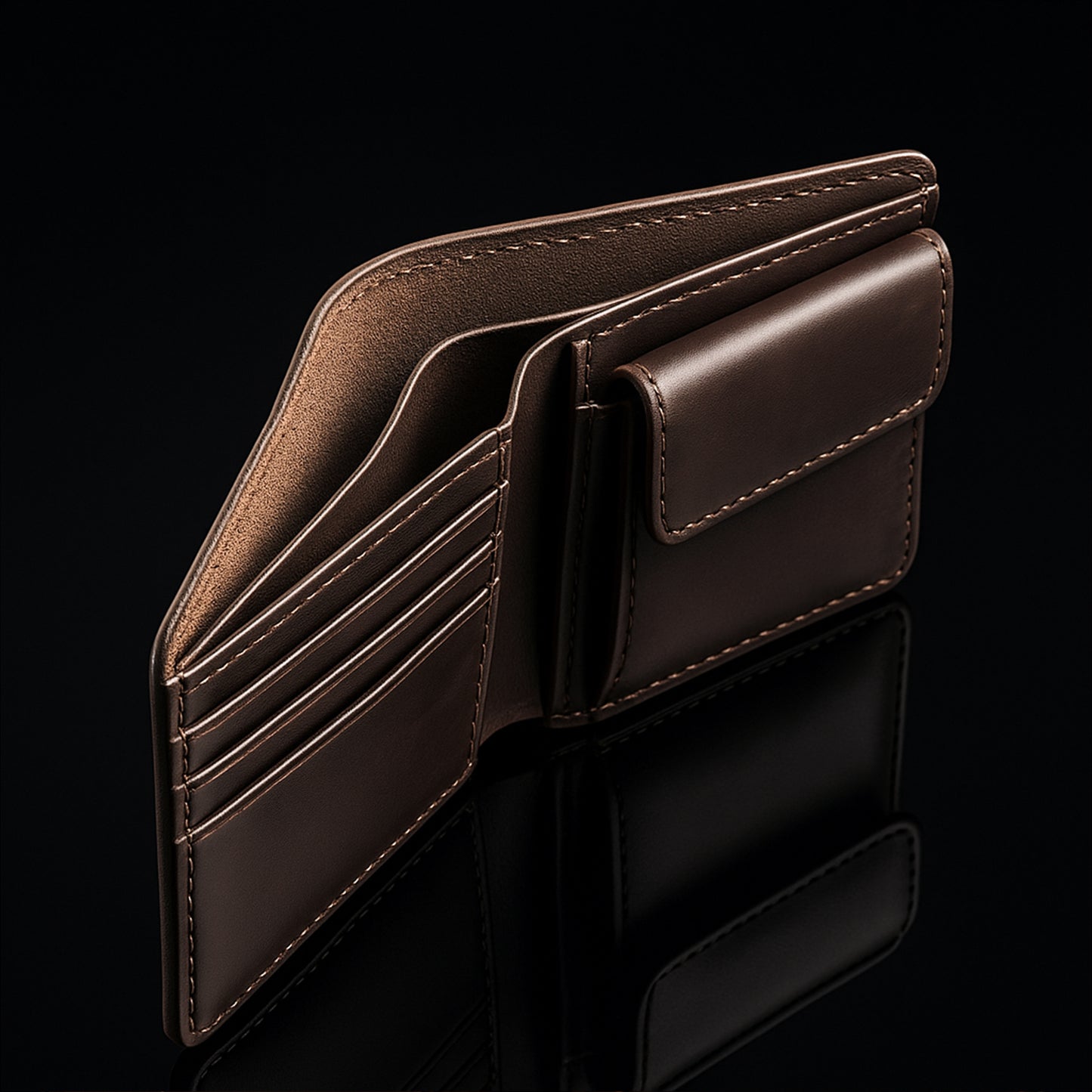 Classic Handmade Leather Wallet - with Coin Pocket