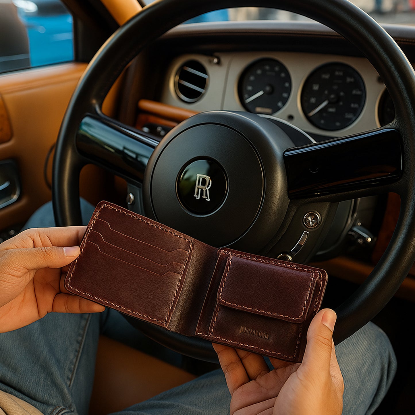 Classic Handmade Leather Wallet - with Coin Pocket