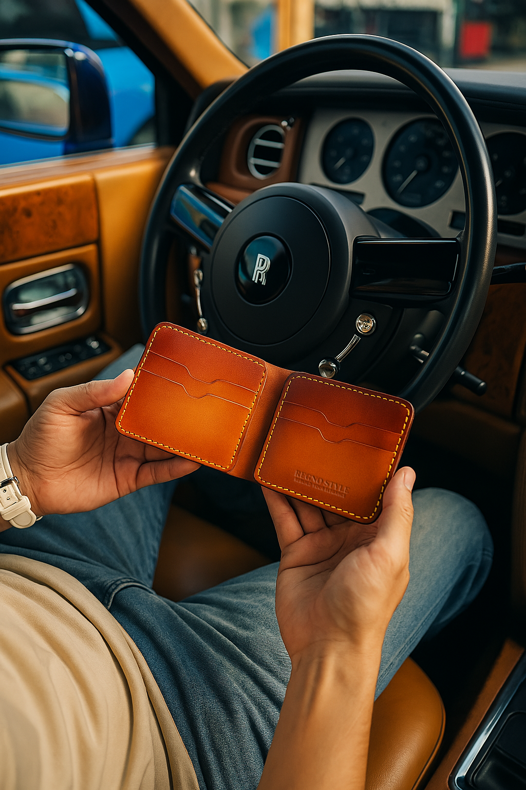 Elegant Handmade Leather Wallet - Without Coin Pocket