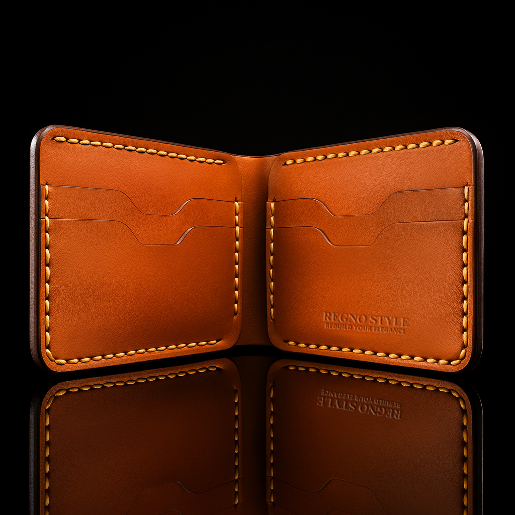 Elegant Handmade Leather Wallet - Without Coin Pocket