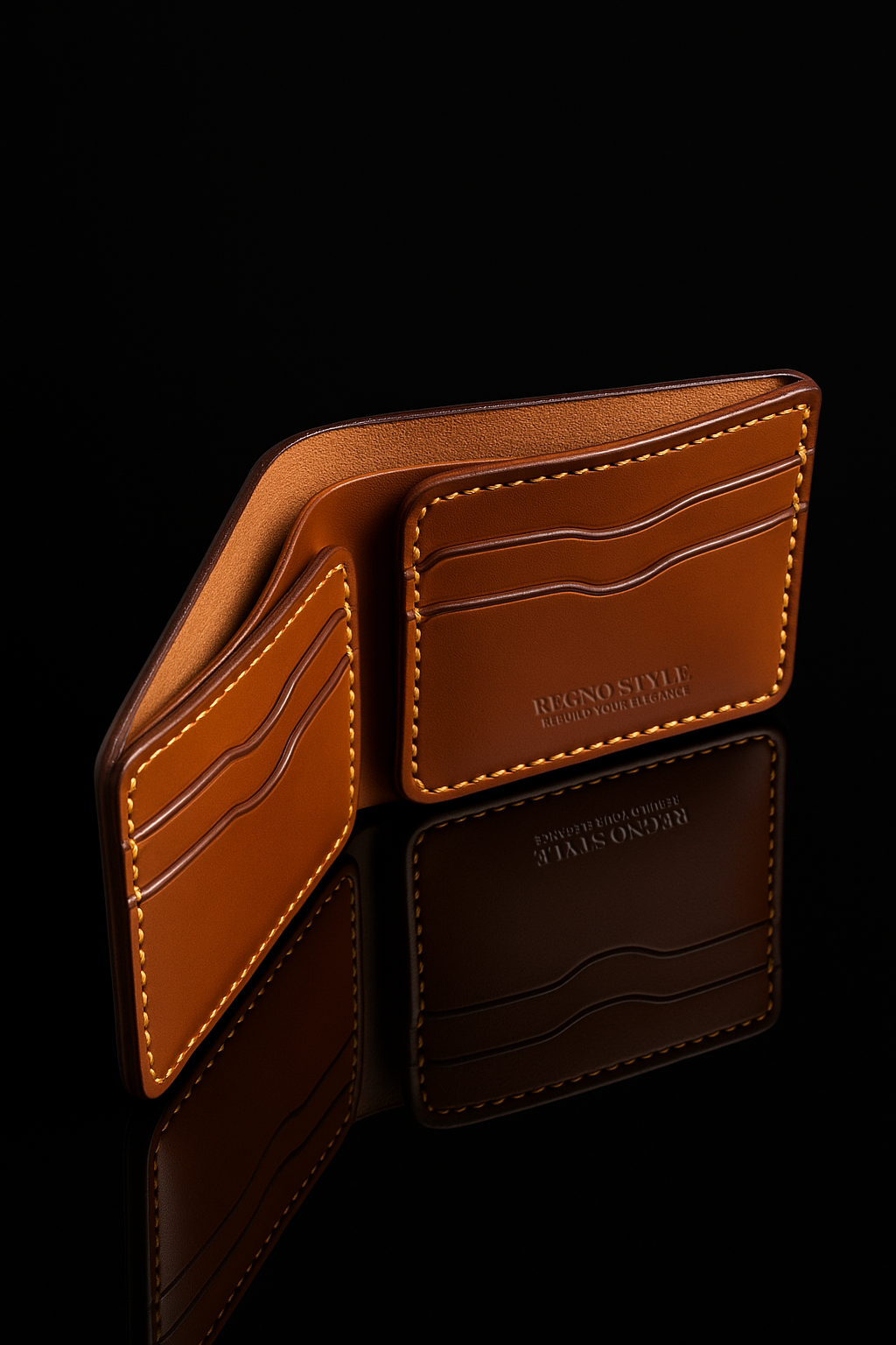 Elegant Handmade Leather Wallet - Without Coin Pocket