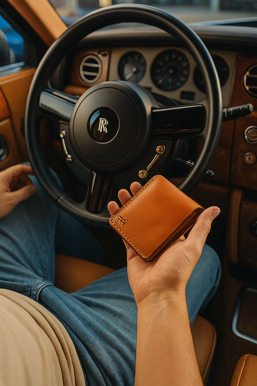 Elegant Handmade Leather Wallet - Without Coin Pocket