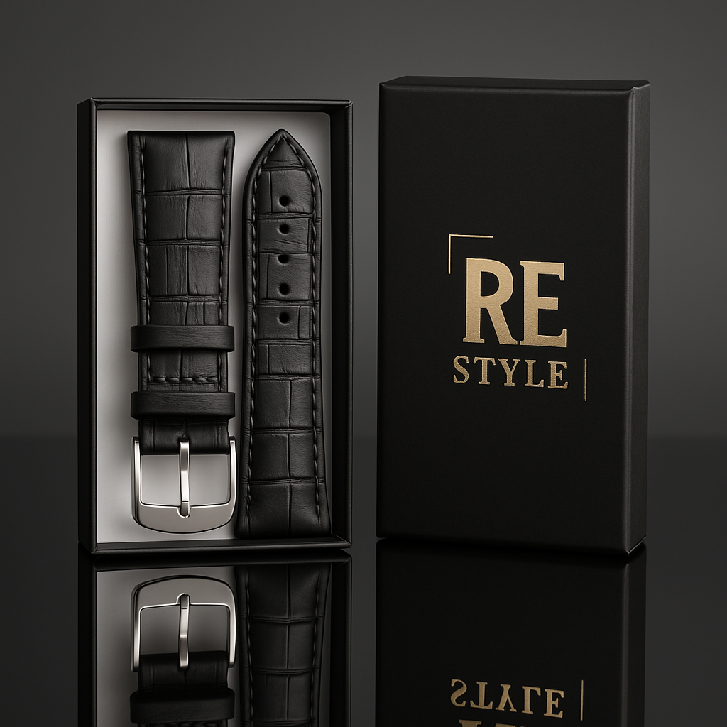 Black Leather Watch Strap