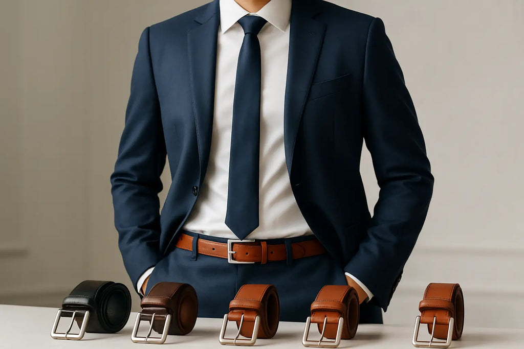 What Belt Color Goes With a Navy Suit?