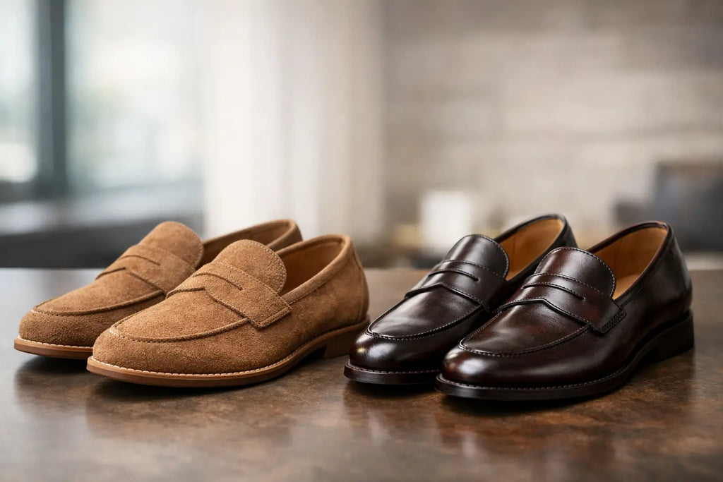 Suede Loafers vs Leather Loafers
