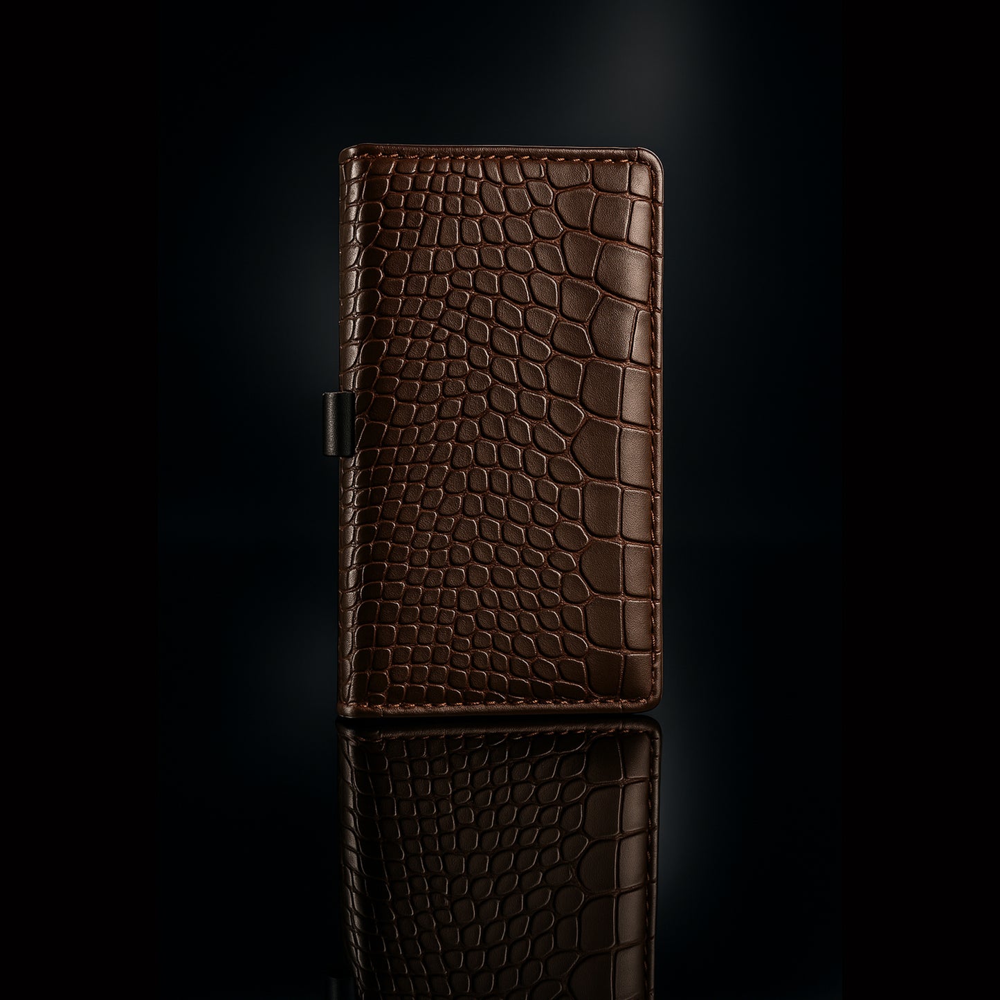 Croco Style Leather Wallet - Long Wallet