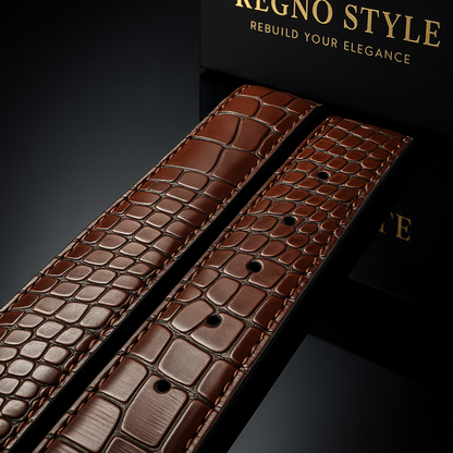 Croc Reversible Leather Belt