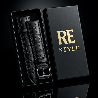 Black Leather Watch Strap