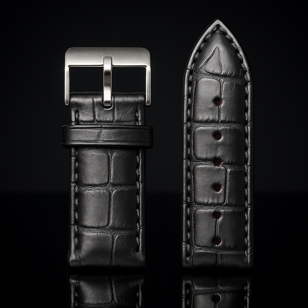 Black Leather Watch Strap