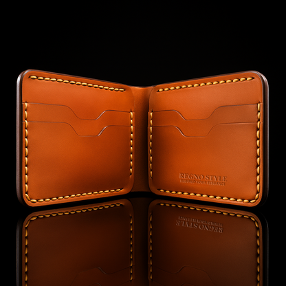 Elegant Handmade Leather Wallet - Without Coin Pocket