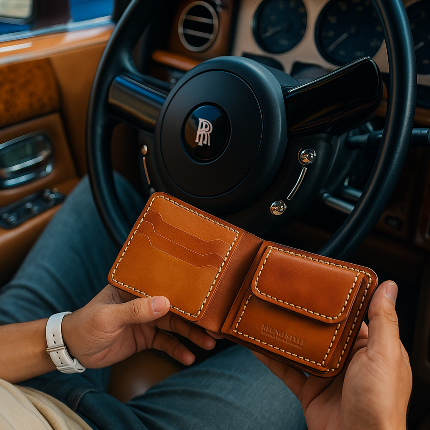 Elegant Handmade Leather Wallet with Coin Pocket