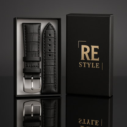 Black Leather Watch Strap