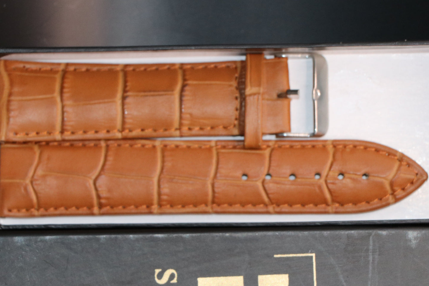 Camel Leather Watch Strap